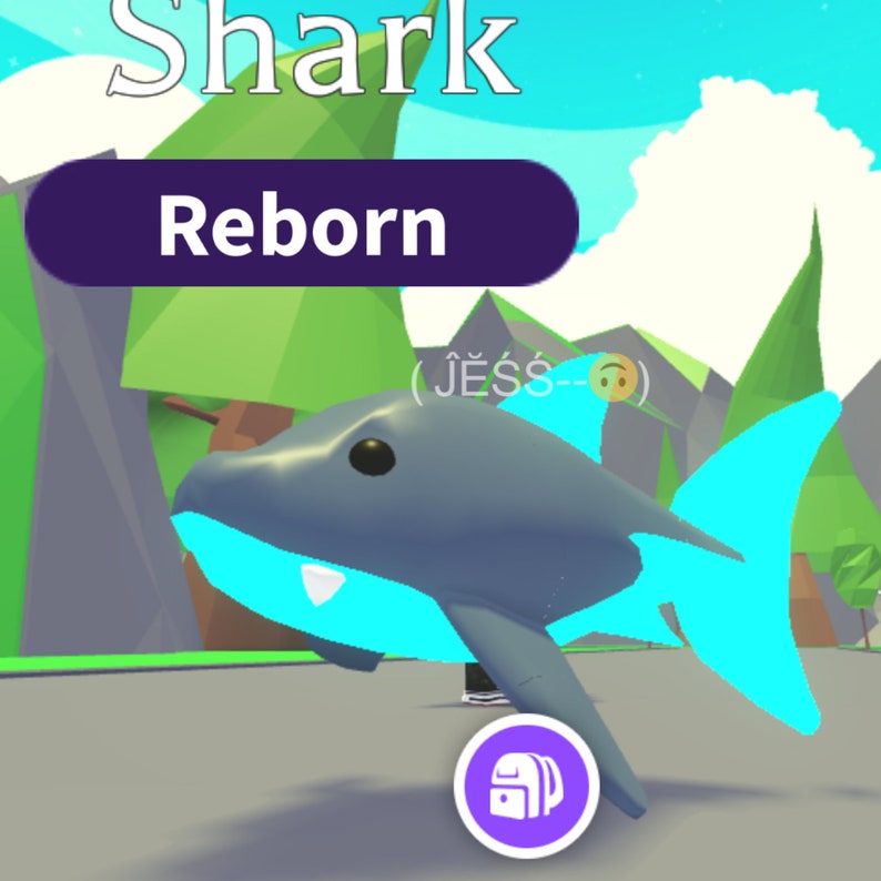 Neon Shark Adopt Me Legendary Pet NFR Ocean Egg Etsy