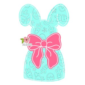 TEMPLATE : Easter Chinoiserie door hanger Bunny door hanger template