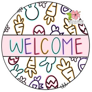 TEMPLATE : Easter door hanger Easter template