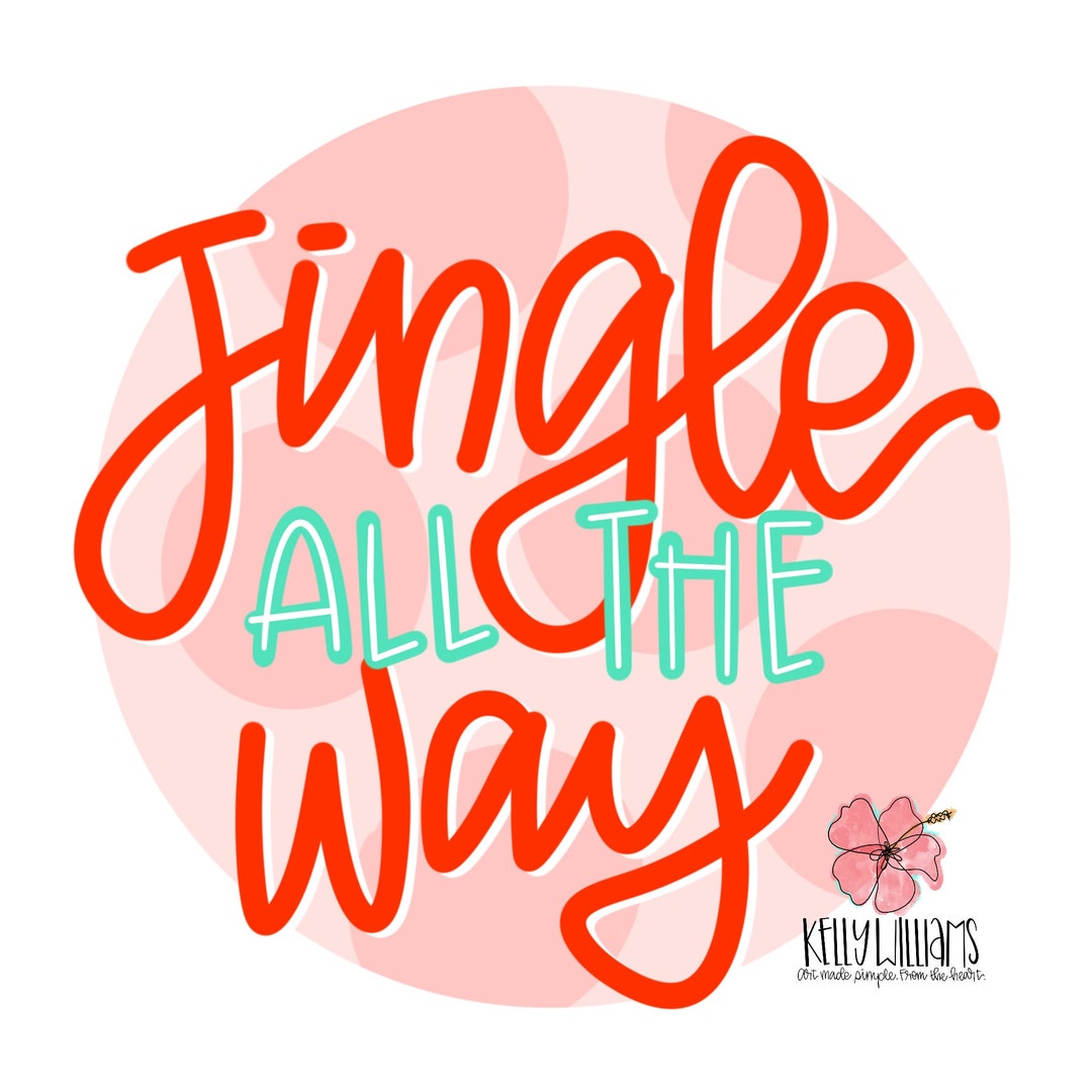 TEMPLATE : Jingle All the Way Door Hanger Christmas Template - Etsy