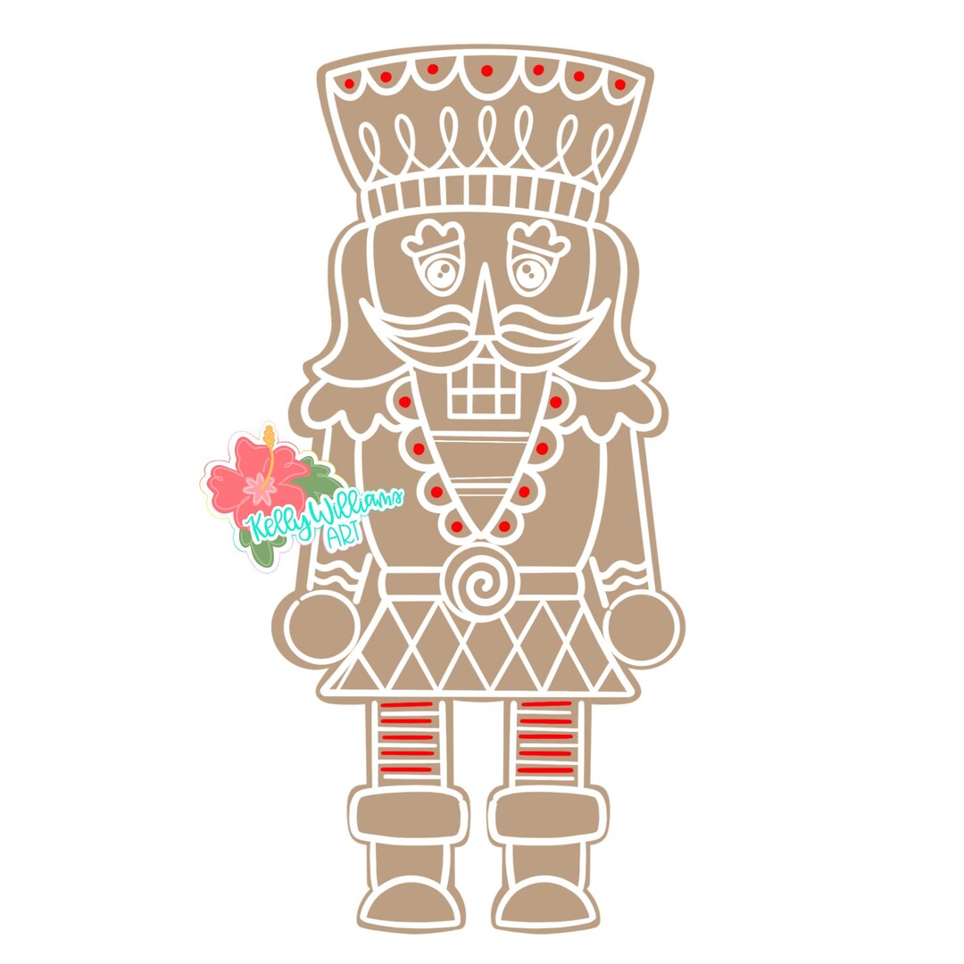 TEMPLATE : Gingerbread Nutcracker Door Hanger Template - Etsy