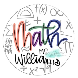 TEMPLATE : Math teacher door hanger template Teacher door hanger