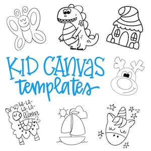 TEMPLATE : Kid Canvas Printable Templates Bundle