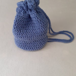 Sac Pochon mixte - possibilité de personnalisation au prénom de l'enfant - pour garçon et fille - Fait au crochet en laine 100% française