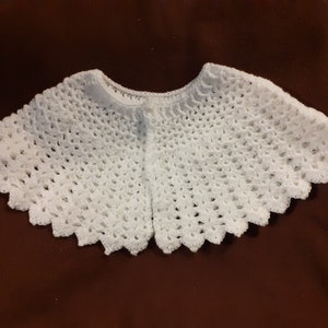 White Baptism cape - Mixed baptism cape - crochet