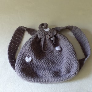 Sac à dos mixte - Fait main au crochet en grosse laine 100% française - Pour garçon et fille