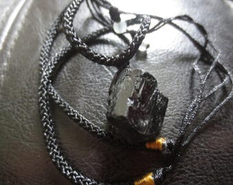 Energetically Treated Black Tourmaline Stone Healing Necklace