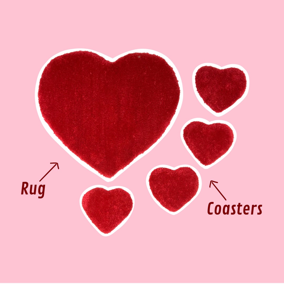 Heart Rug Kids Small Heart Rug - Etsy