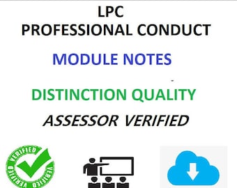 LPC Notes Professional Conduct Quality & Assessor Verified Suitable for 2022/23