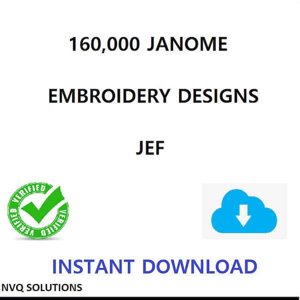 160,000 Janome, New Home Embroidery Designs Musterdateien JEF