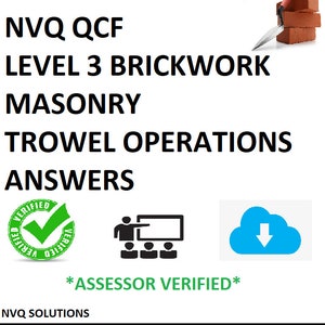 NVQ QKF Stufe 3 Maurerarbeiten Maurerarbeit Kellenarbeiten *Assessor Verifiziert*