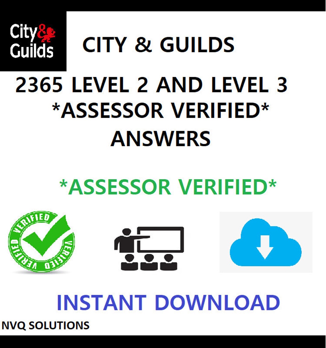 City and Guilds 2365 Level 2 and Level 3 Questions and Answers Etsy