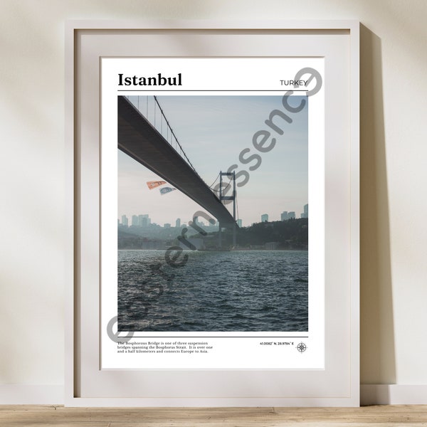 Istanbul Print, Bosphorous Print, Istanbul Poster, Istanbul Photo, Istanbul Wall Art, Turkey Print