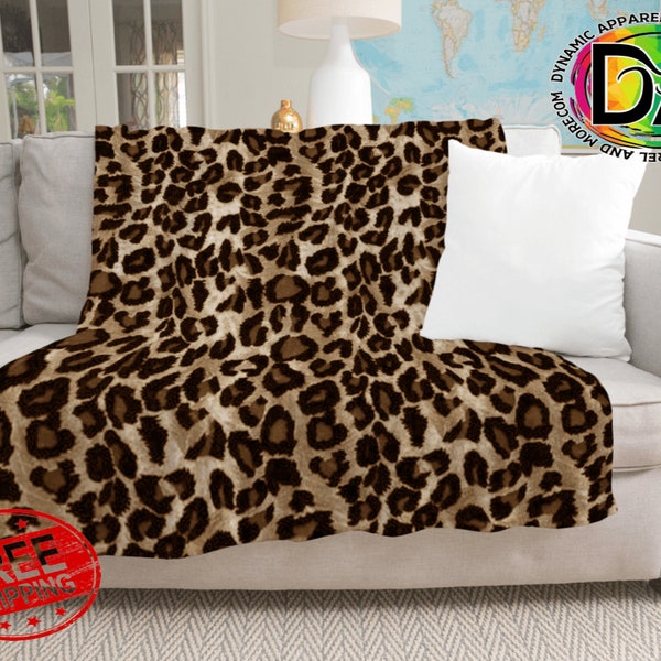 Leopard Animal Print Minky Blanket, free shipping, Blanket, Throw Blanket, velveteen, soft, warm, Leopard blanket, Gift for her, Home Decor