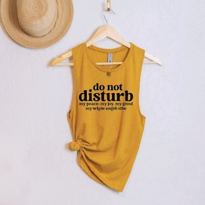 Do not disturb my peace, Sassy, Sarcasm, Sarcastic, Funny, Yoga, Athletic Tank Top, Gym top, Muscle Tank, Workout Tank, Womens Workout