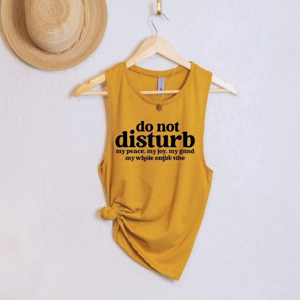 Do not disturb my peace, Sassy, Sarcasm, Sarcastic, Funny, Yoga, Athletic Tank Top, Gym top, Muscle Tank, Workout Tank, Womens Workout