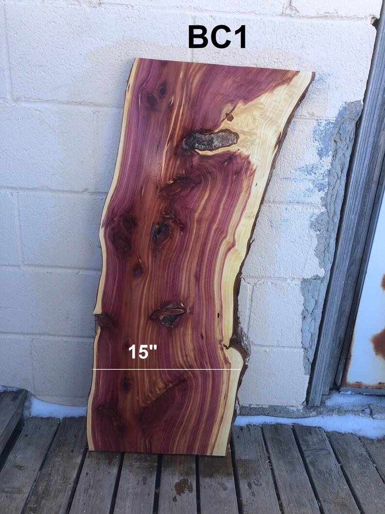 Eastern Red Cedar Live Edge Slabs Etsy
