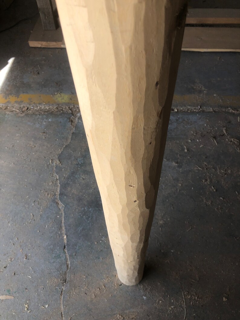 Handpeeled Logs, Posts of Wood, Rustic Wooden Poles, Carved Out Wood