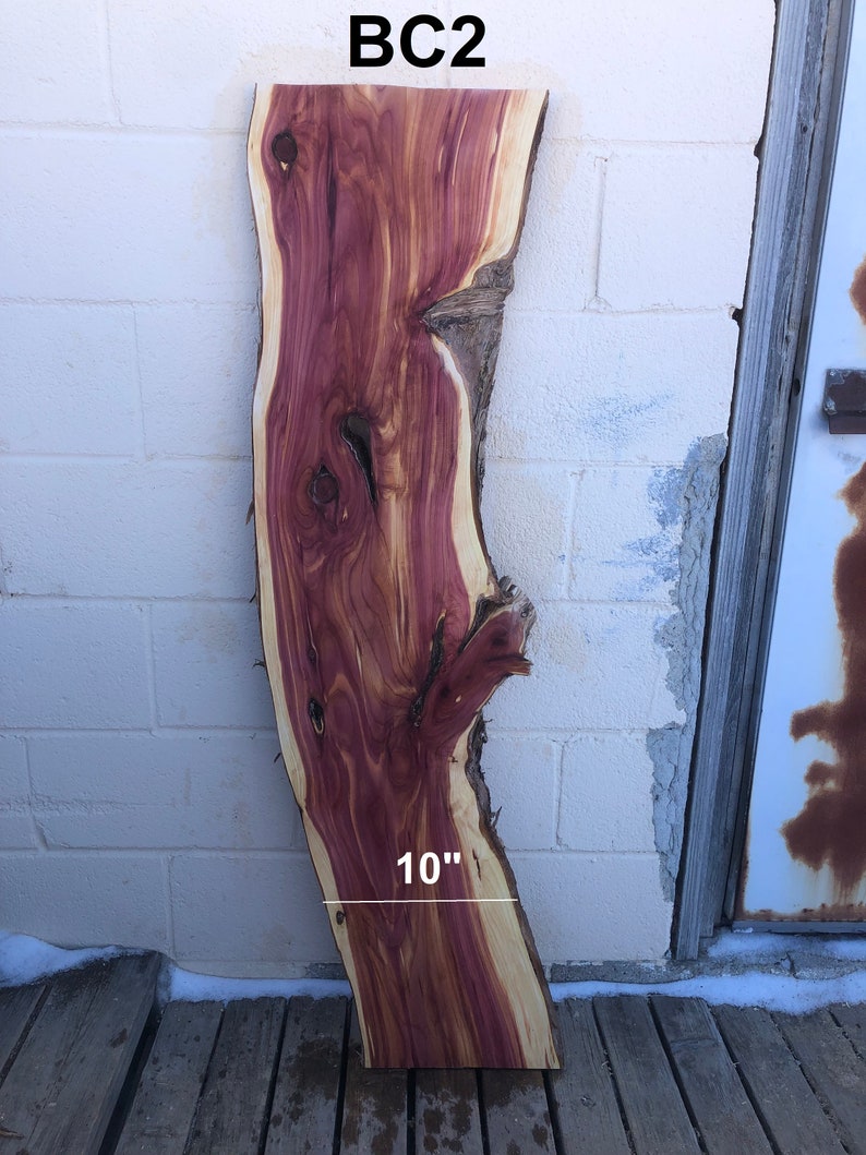 Eastern Red Cedar Live Edge Slabs Etsy