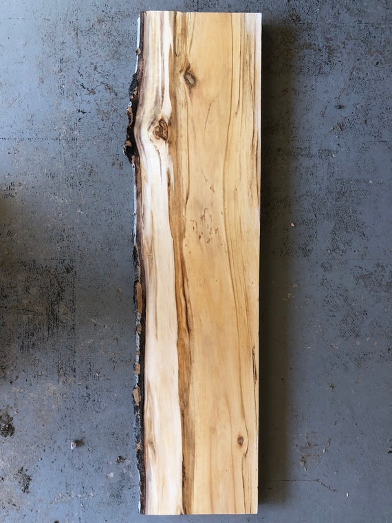Wood for Making Shelves, Light Color Wood, Live Edge, Aspen Wood