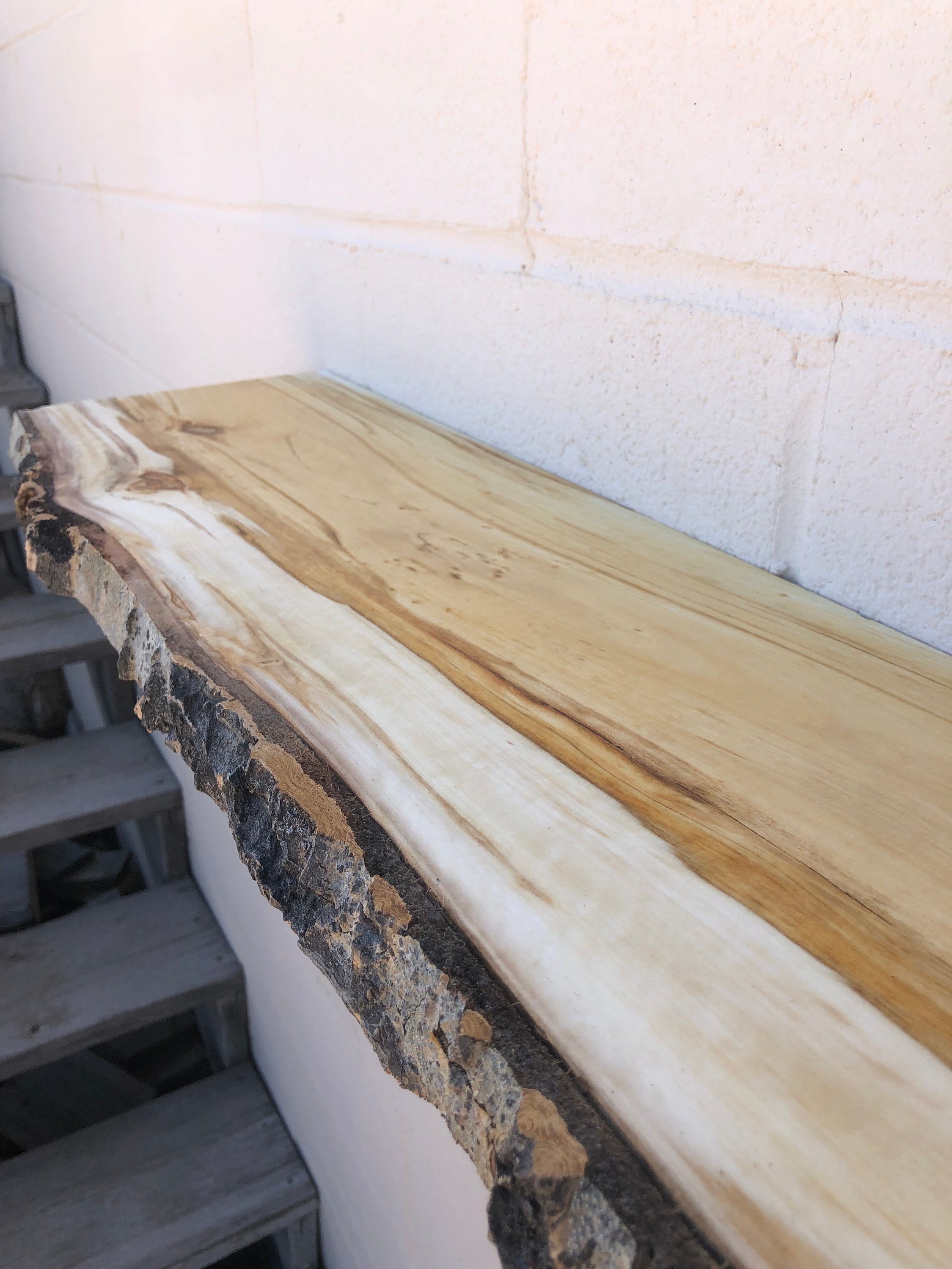Wood for Making Shelves, Light Color Wood, Live Edge, Aspen Wood