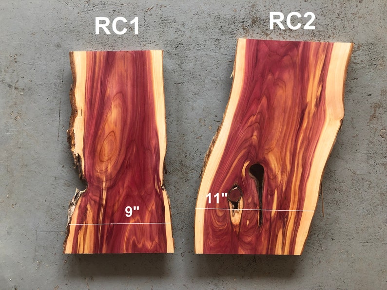 Eastern Red Cedar Live Edge Slabs small Etsy
