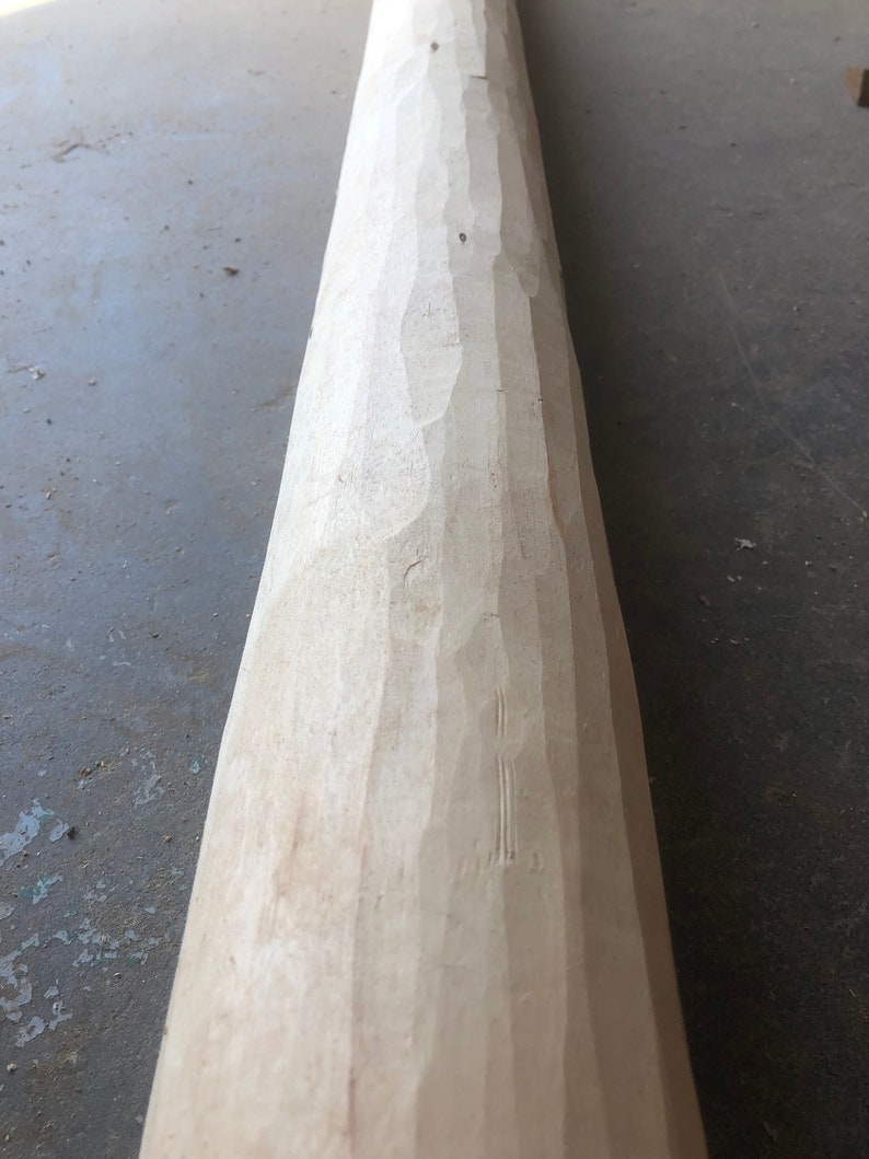 Handpeeled Logs, Posts of Wood, Rustic Wooden Poles, Carved Out Wood