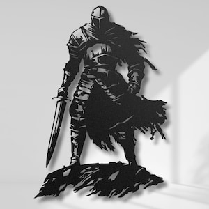 Medieval Knight Metal Wall Art, Epic Warrior Room Decor, Medieval Home Decor, Gothic Wall Art, Historical Artwork