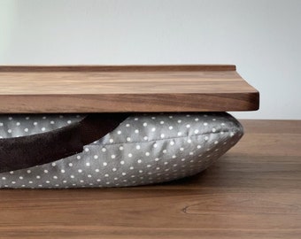 Polka dot walnut lap desk, Wooden lap desk, Wooden lap tray, Handmade high quality lap desk