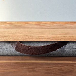 Walnut lap desk, Wood lap desk, Lap desk with cushion image 8