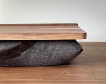 Galaxy walnut lap desk, Wood lap desk, Wood lap desk with cushion