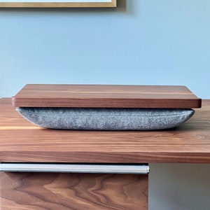 Walnut lap desk, Wood lap desk, Lap desk with cushion image 4