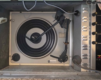 Vintage HMV Portable Record Player 1950s His Master’s Voice Suitcase Turntable Stereo Australia