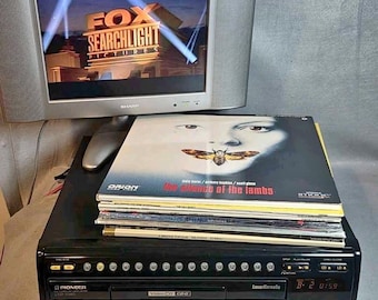 Pioneer CLD-V880 LaserDisc Player + 8 Movies Bundle 1990s Karaoke LD CD Player Tested Working