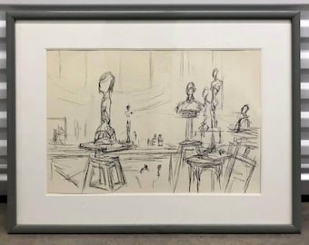 Alberto Giacometti “Studio with Sculptures” Lithograph 1961 Derrière le Miroir No.127 Maeght