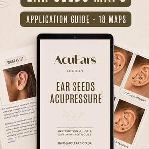 Ohr Samen Karten | Vollständige Anweisungen & Anwendungsleitfaden | 80 Wellness-Pakete | Akupressur Lehrbuch | PDF E-Book
