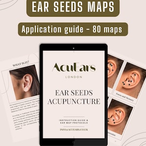 Ohr Samen Karten | Vollständige Anweisungen & Anwendungsleitfaden | 80 Wellness-Pakete | Akupressur Lehrbuch | PDF E-Book