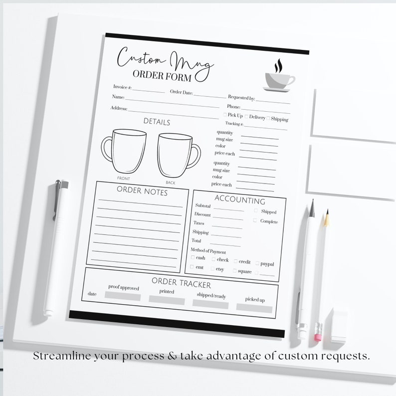 Editable Custom Order Form Bundle: Small Business Templates (canva) - Etsy