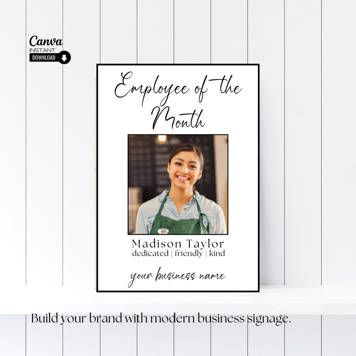 Editable Employee of the Month Sign Template (digital Download) - Etsy