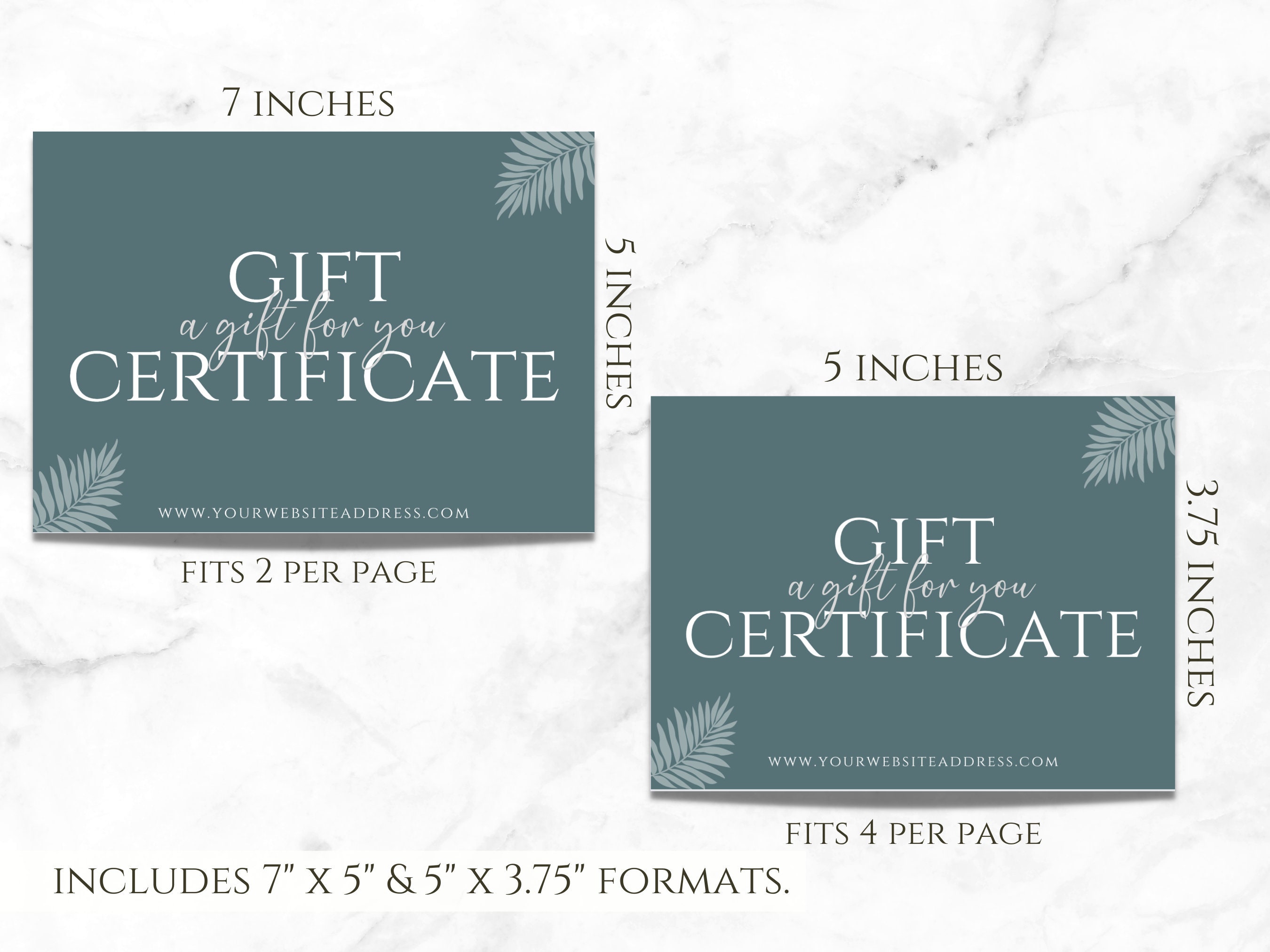 Modern Gift Certificate Template Printable Editable Gift Card - Etsy