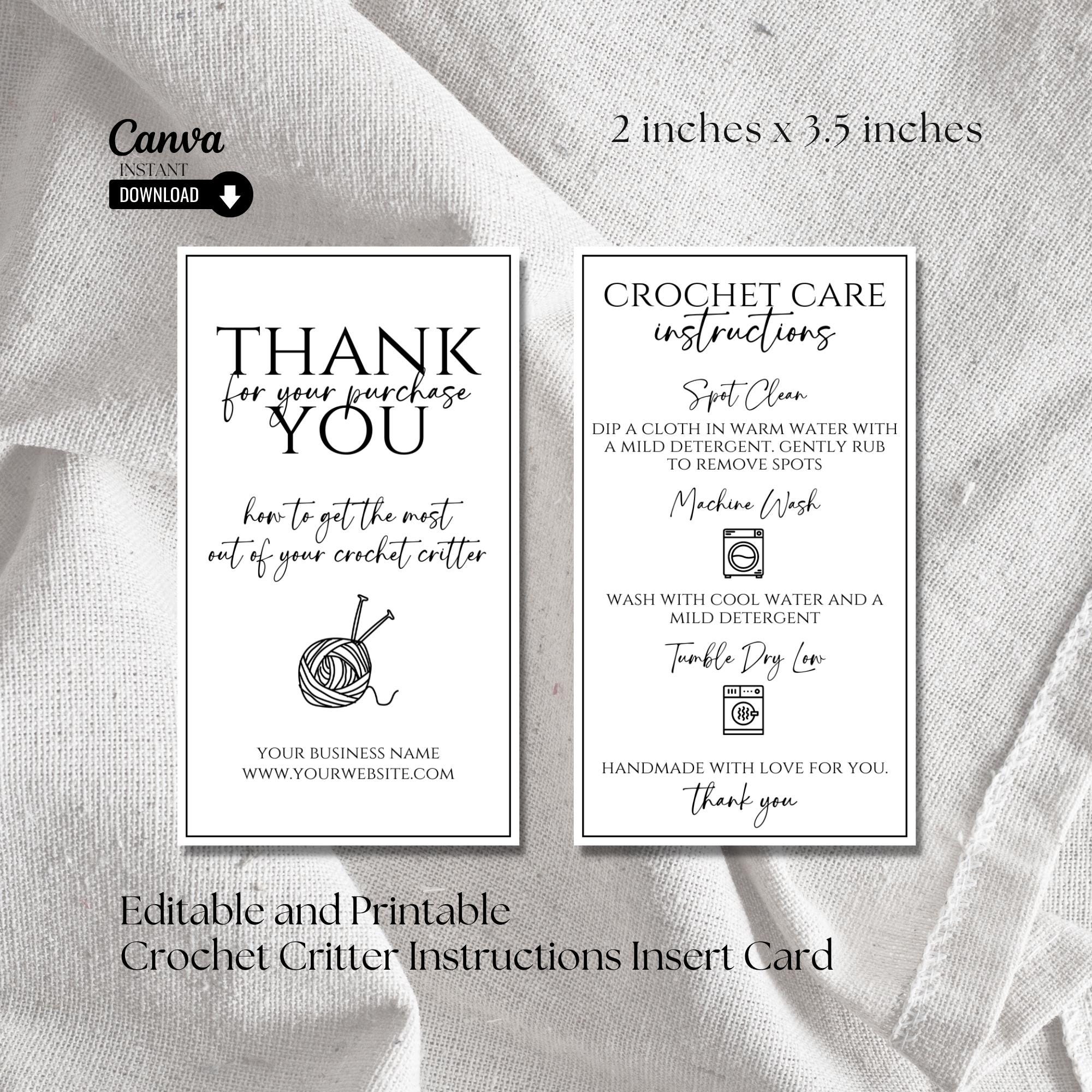 Printable Care Instruction Cards - Il Fullxfull.6266031371 6re9