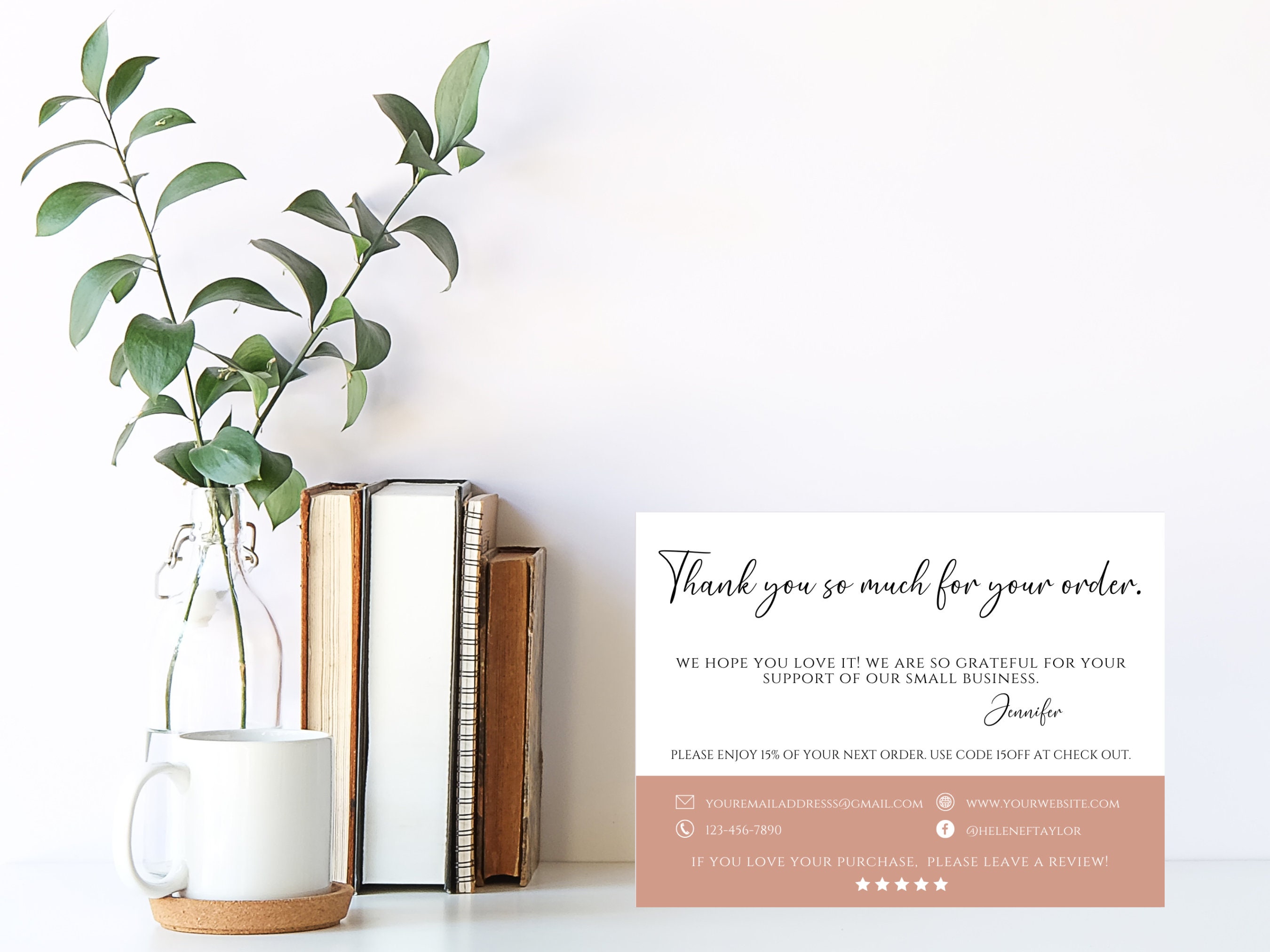 Printable Thank You Card Template Editable Thank You Card Etsy