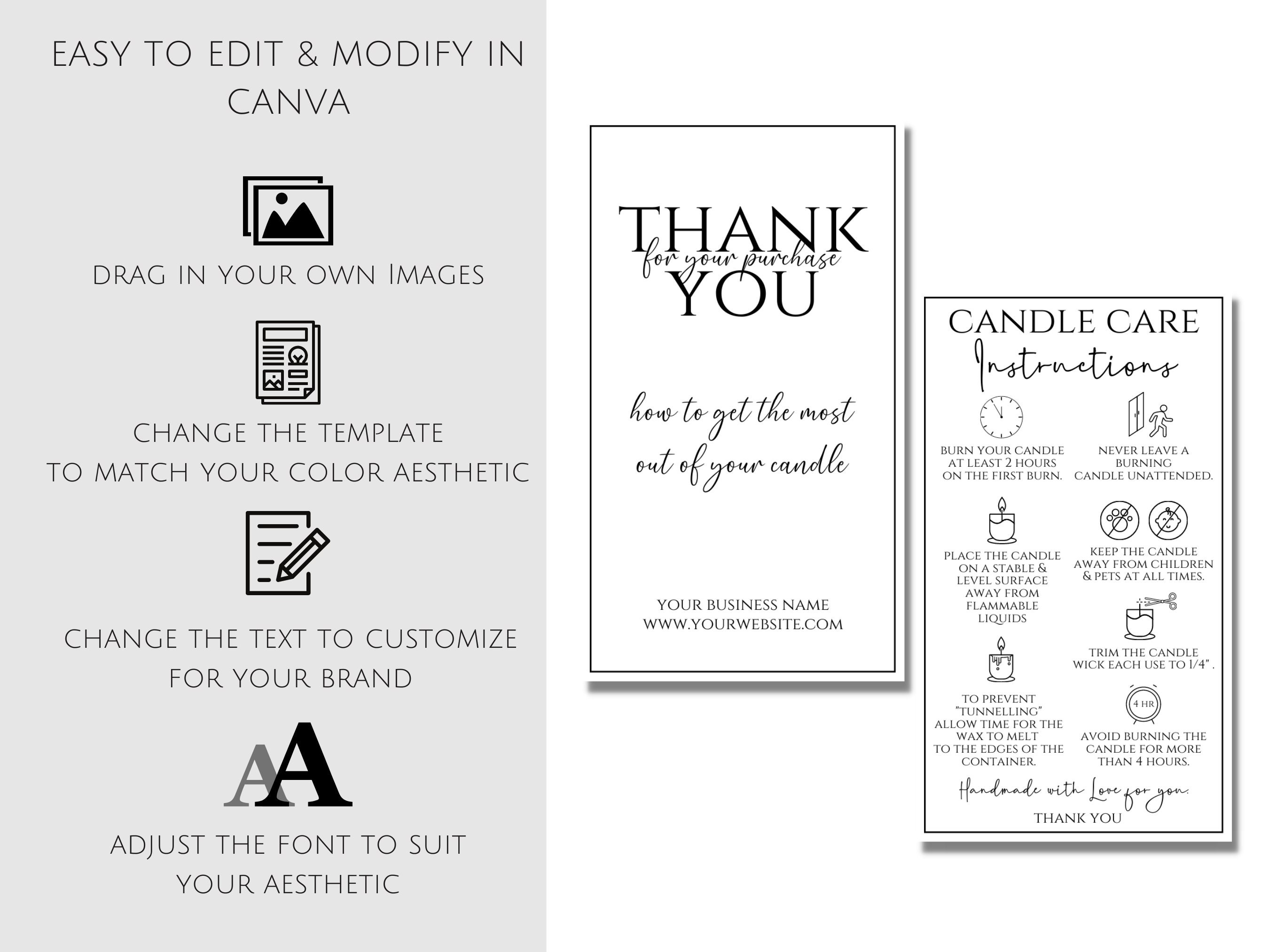 Wax Melt Instructions Printable Wax Melt Care Instructions Etsy