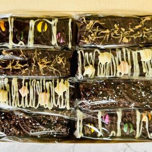 Vegan Gluten-Free Brownie Gift Box | 4 Mixed Flavours | Refined Sugar Free | Postable Treat Box | Dairy Free Dessert Gift UK