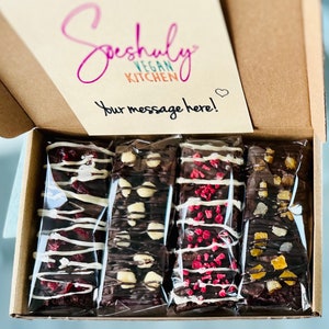 Vegan Brownie Fruit Bars / Gluten free / refined sugar free / letterbox gift / postal treats / personalised gift