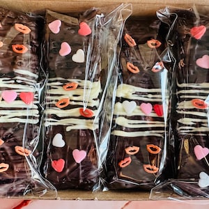 Vegan Love Brownie bars  - gluten free - refined sugar free - letterbox gift - postal treats -personalised vegan gift -