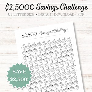 Wyzwanie „2500 dolarów oszczędności” – śledzenie: minimalistyczny design (pobierz plik PDF)