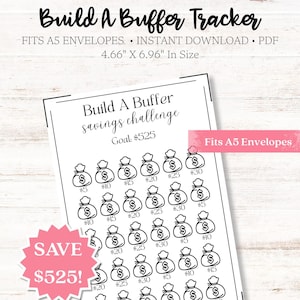 Desafío de Ahorro A5 Imprimible, Crea un Rastreador de Ahorros (PDF)