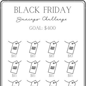 Black Friday Savings Challenge: A6 Cash Envelope Insert (PDF)