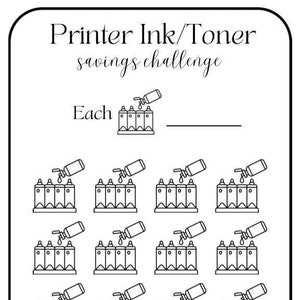 Printer Ink Savings Challenge: A6 Savings Tracker (PDF)